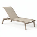 Sonnenliege 200 x 70 x 35 cm Beige - Metallgestell mit Textilbespannung für Garten und Terrasse