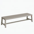 Gartenbank 180 x 40 x 45 cm aus Metall Grau mit Lattenfläche