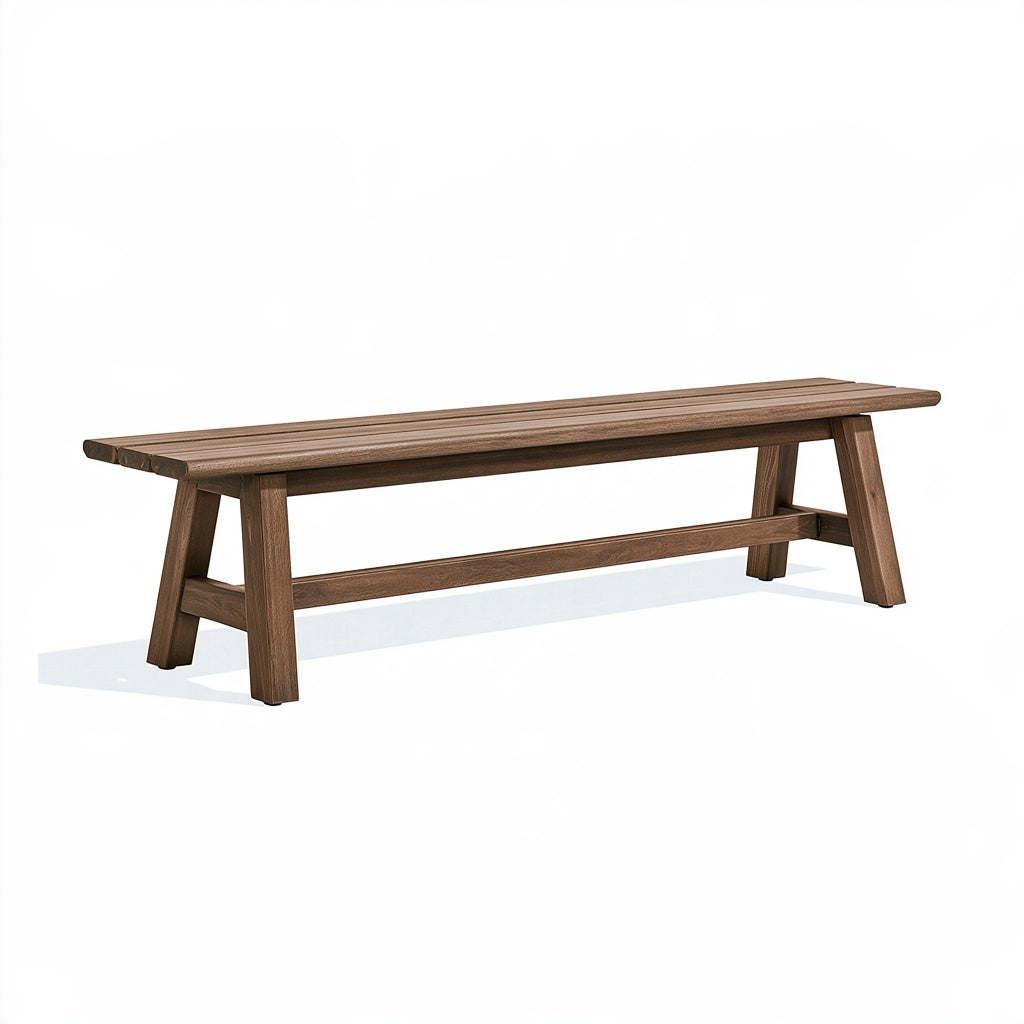 Gartenbank 180 cm Holz Braun für Außenbereich rustikaler Stil