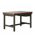 Werkbank 120 x 60 x 75 cm mit Holzwerkstoffplatte und Stahlgestell in Braun Schwarz