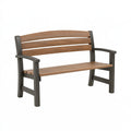 Gartenbank 120 x 60 x 85 cm aus Holz Braun Anthrazit mit Armlehnen